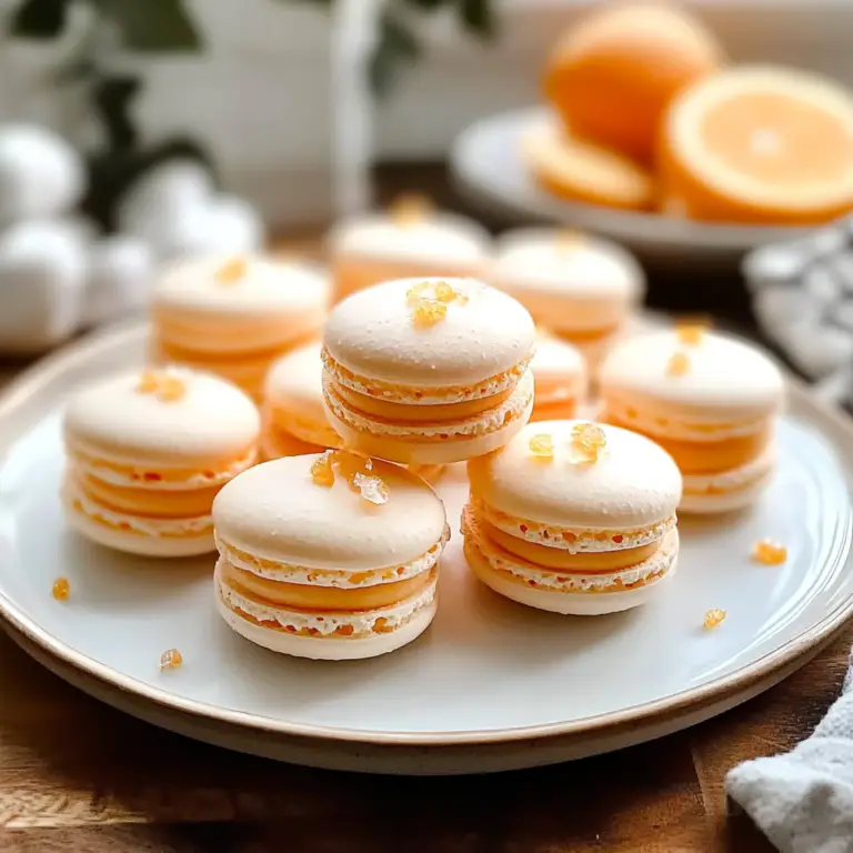 Mandarin Orange Macarons