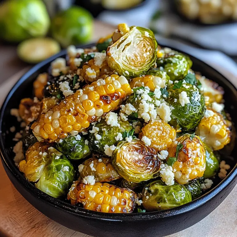 Mexican Street Corn Brussels Sprouts