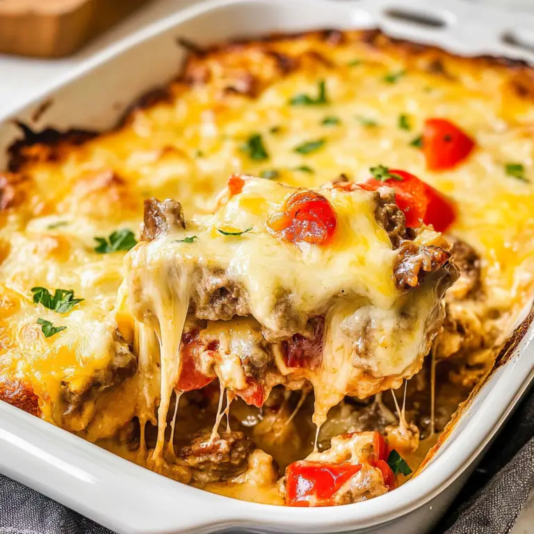 Cheesy Low Carb Philly Cheesesteak Casserole