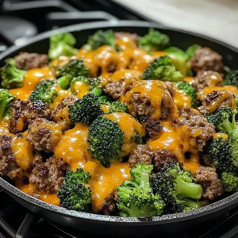 Keto Hamburger Broccoli Skillet