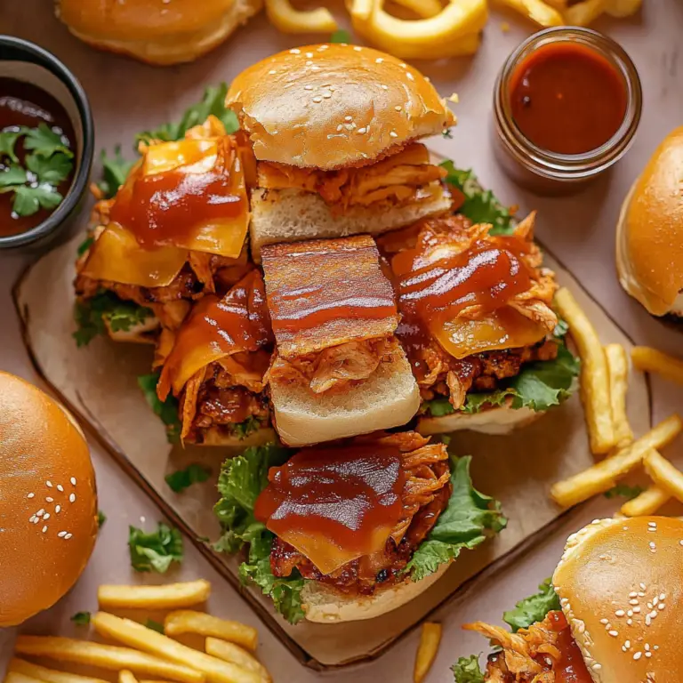 Chipotle Cheddar BBQ Chicken Sliders