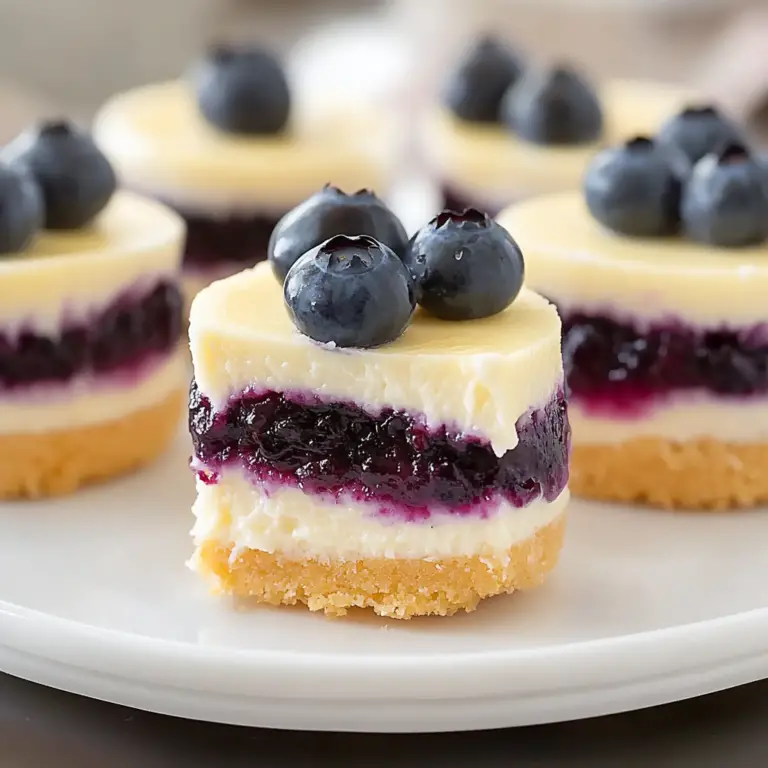 Juicy Mini Lemon Blueberry Cheesecakes