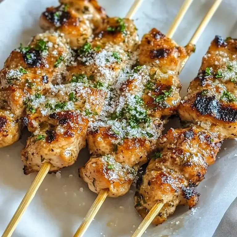 Grilled Ranch Garlic Parmesan Chicken Skewers