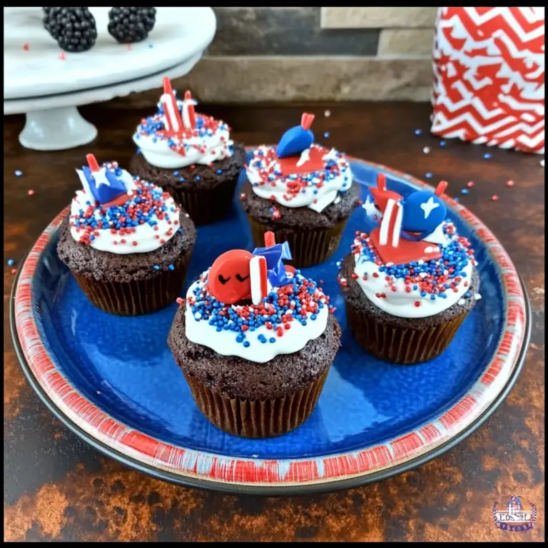 Patriotic Brownie Bombs