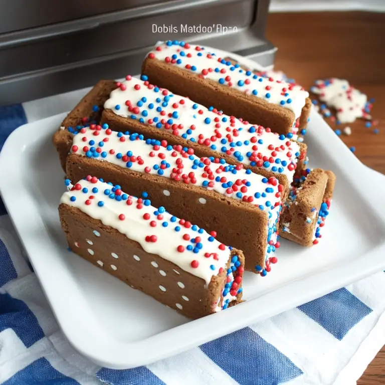 Patriotic Mini Ice Cream Sandwiches