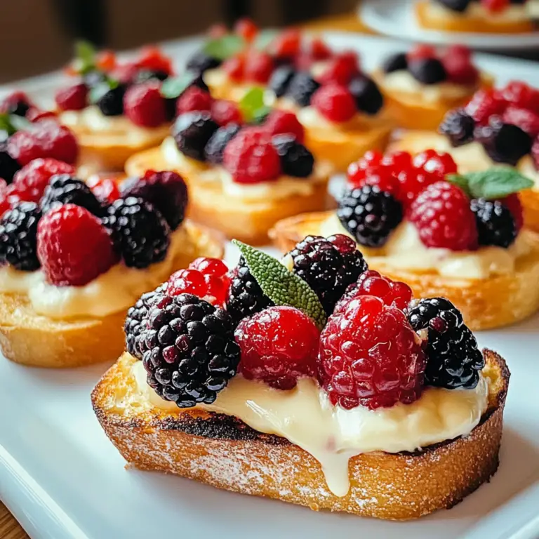 Berry and Cheese Crostini