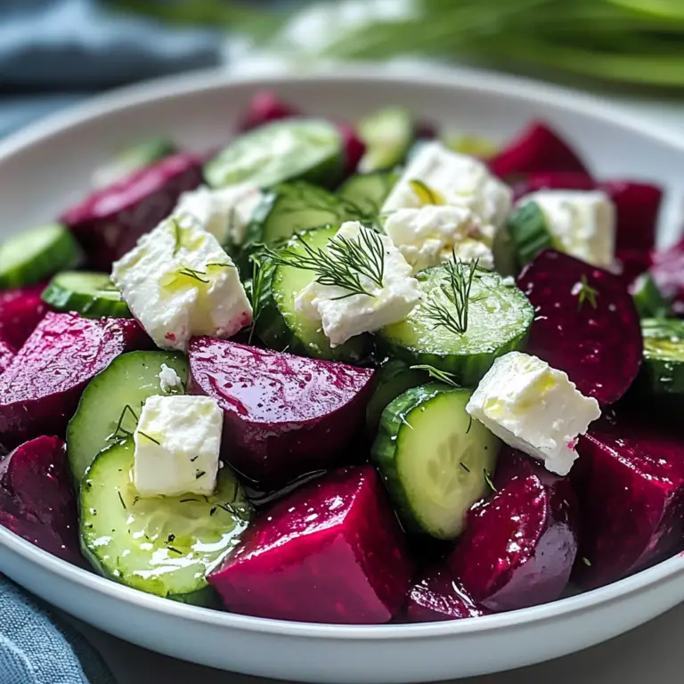 Beet Salad with Feta, Cucumbers, and Dill