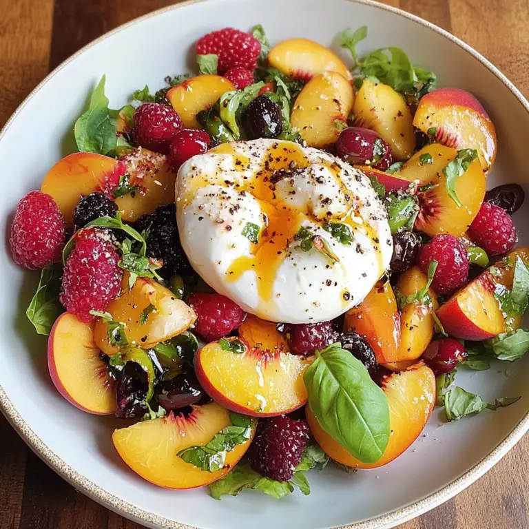 Peach Burrata Salad