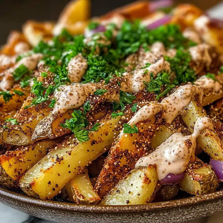 Za’atar Fries with Creamy Tahini Sauce