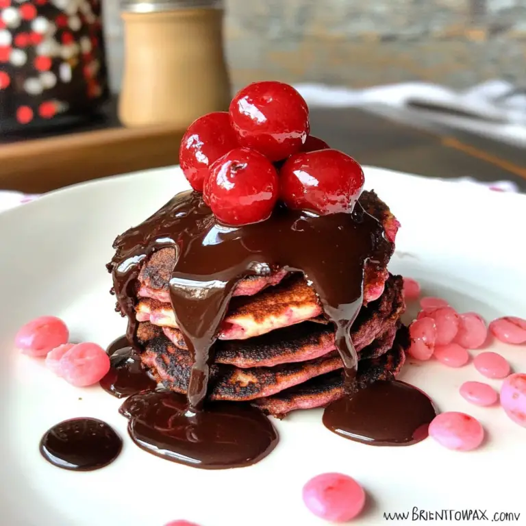 Chocolate Covered Cherry Pancakes
