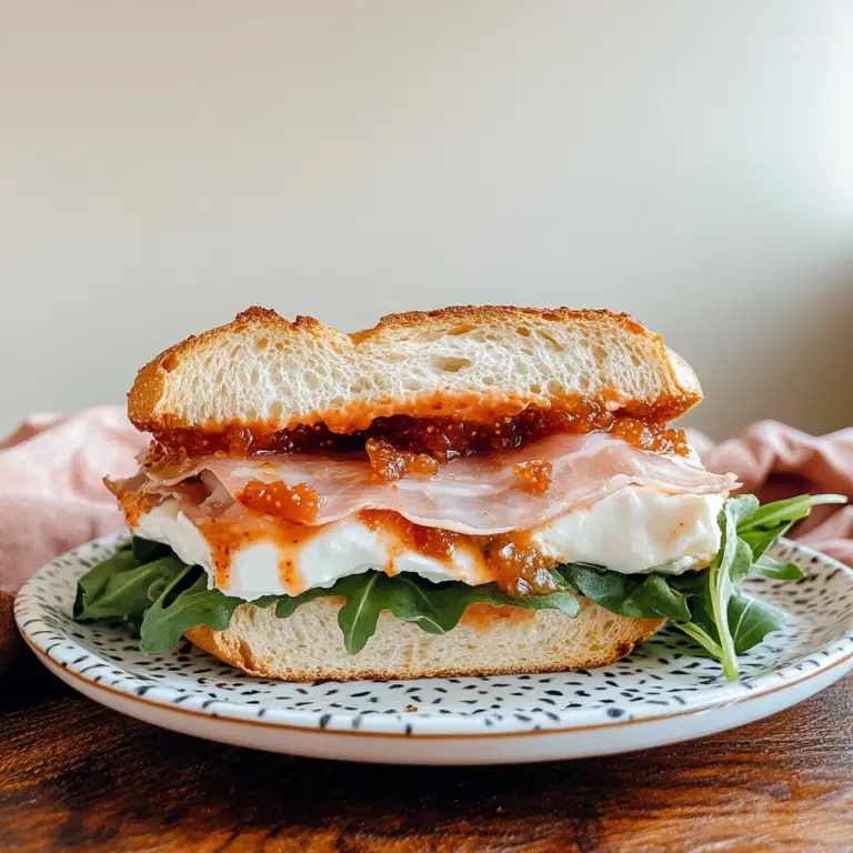 Prosciutto and Cheese Sandwich with Chili Fig Jam