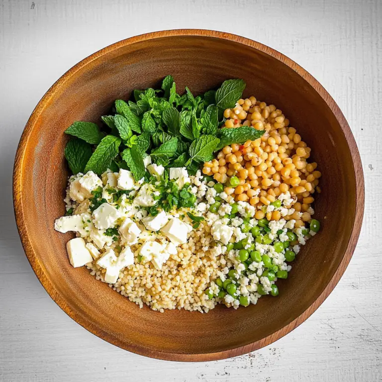 Vegan Couscous Salad with Feta & Mint