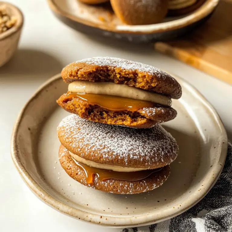 Apple Cider Whoopie Pie Cookies with Caramel
