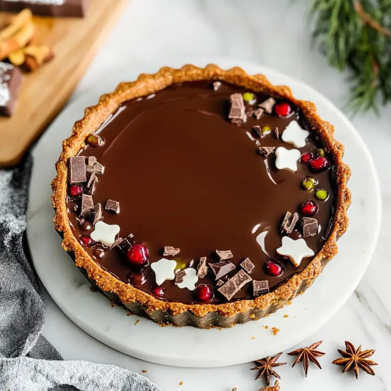 Vegan Gingerbread Chocolate Tart
