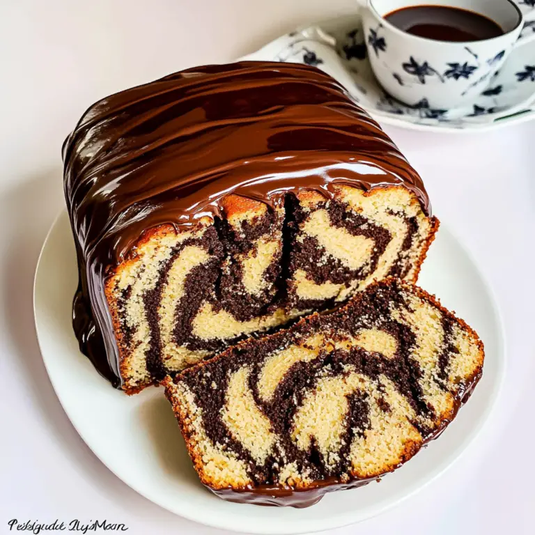 Chocolate Tahini Marble Cake