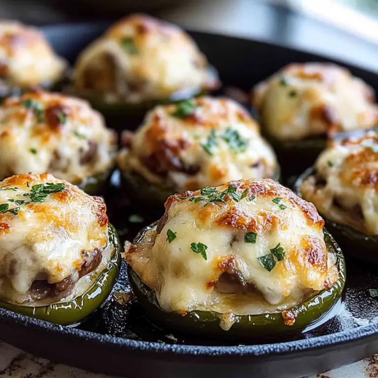 Cheesy Mushroom Stuffed Jalapenos
