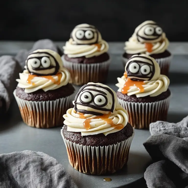Spooktacular Mummy Float Cupcakes