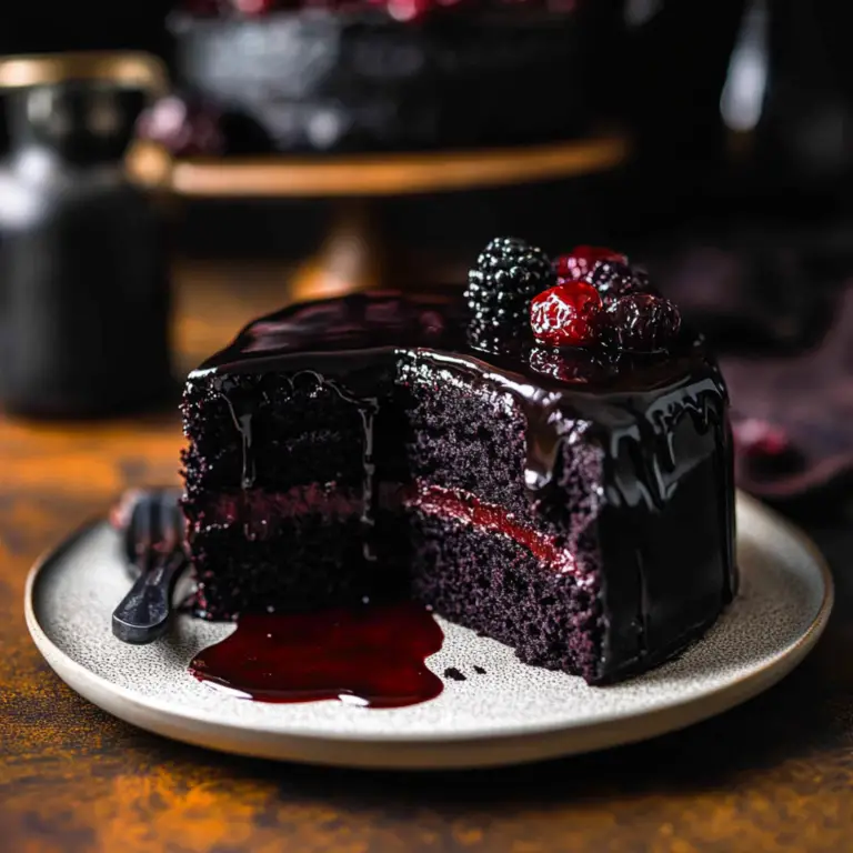 Spooky Black Velvet Halloween Cake