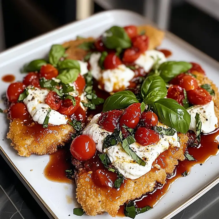 Italian Basil Chicken Cutlets with Burrata