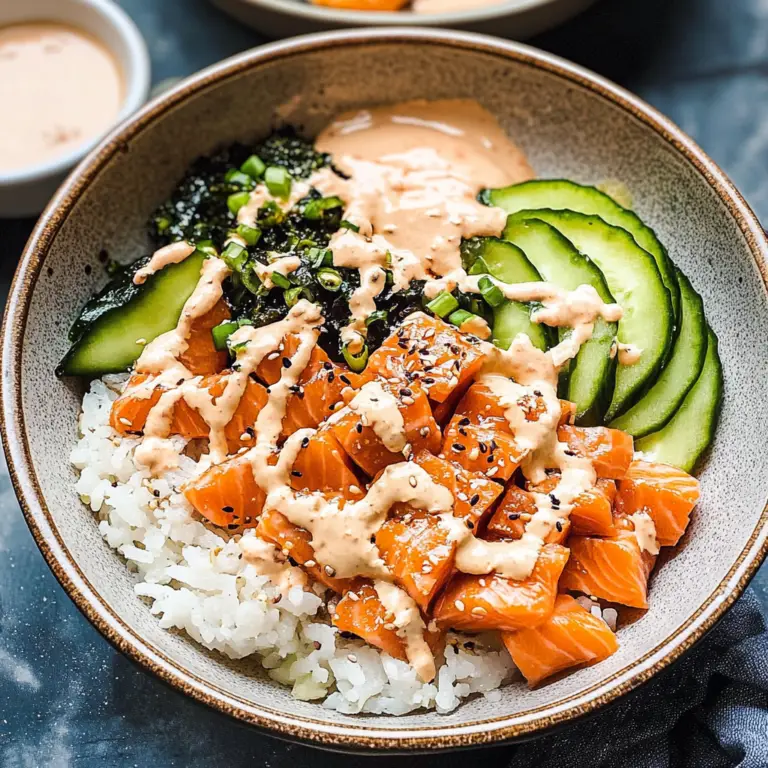 Deconstructed Sushi Bowl with Salmon