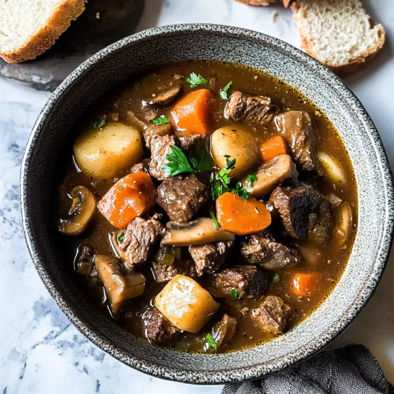Slow Cooker Beef Stew with Mushrooms