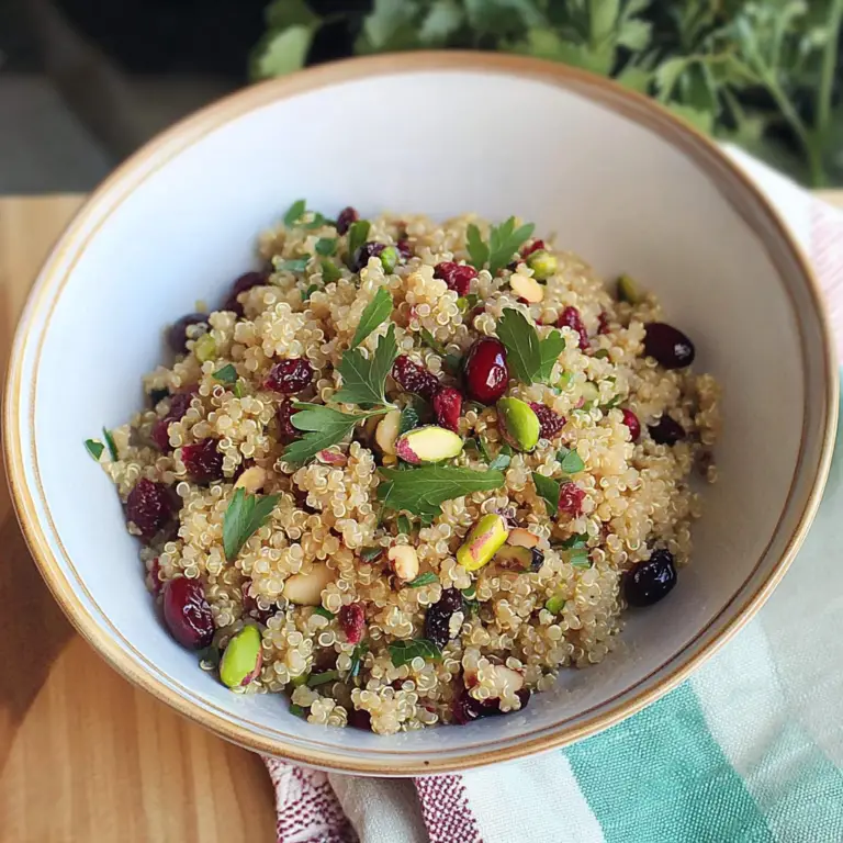 Sautéed Quinoa with Pistachio & Cranberries