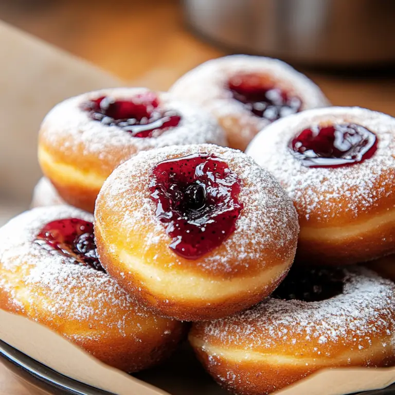 Blueberry Jelly Filled Donuts