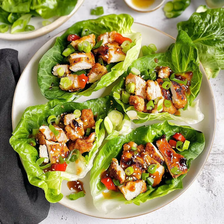 Crispy Chicken Karaage Lettuce Wraps