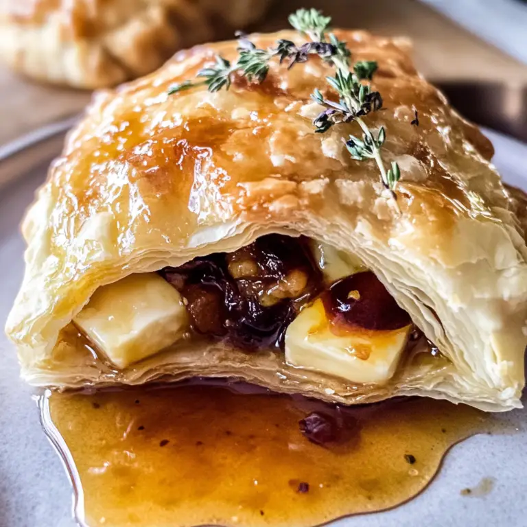 Baked Brie in Puff Pastry with Honey & Fig