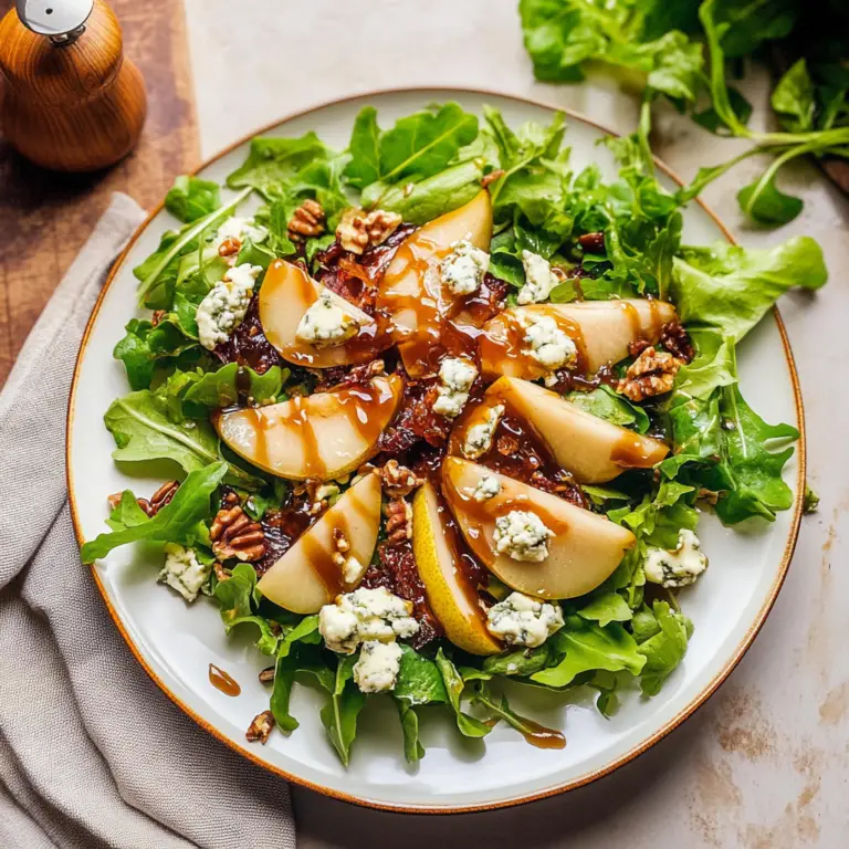 Caramelized Pear and Gorgonzola Salad
