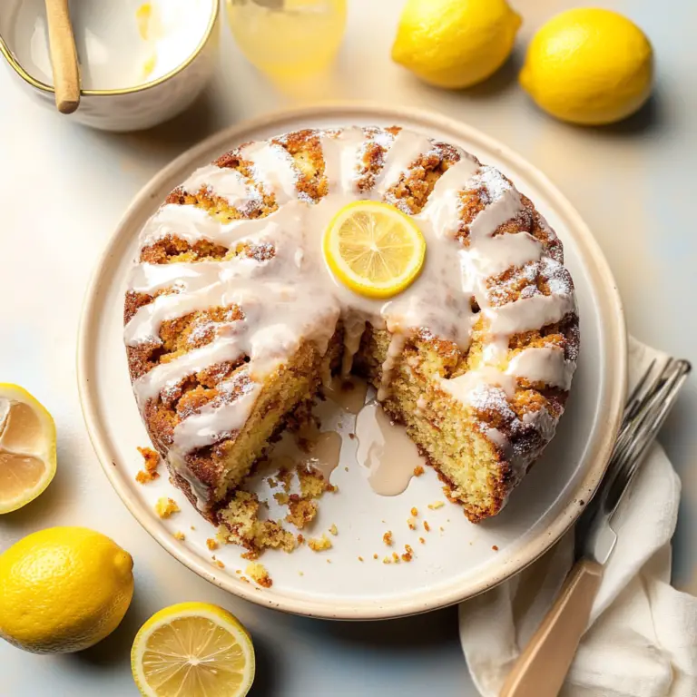 Lemon Coffee Cake with Icing