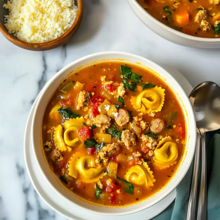 Crockpot Tortellini Soup with Sausage