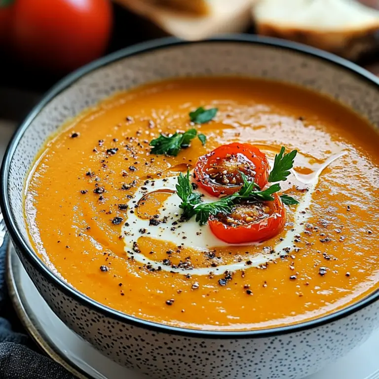 Creamy Roasted Garlic Tomato Soup