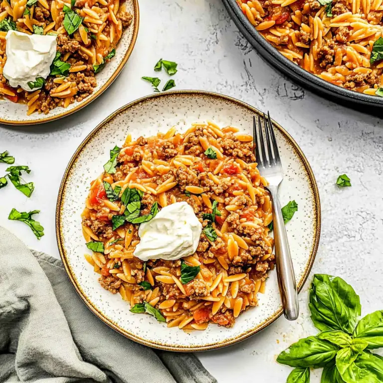 Ground Beef Orzo