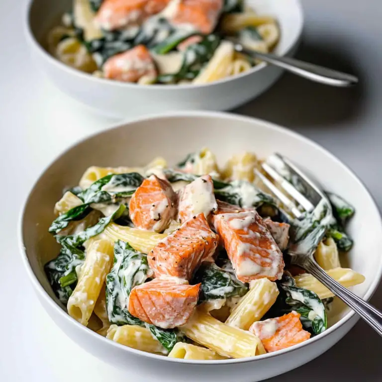 Salmon Spinach Pasta
