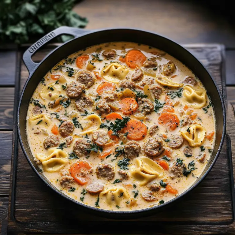 Creamy Sausage Tortellini Soup