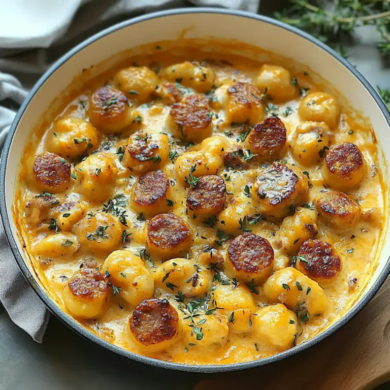 Creamy Butternut Squash Gnocchi with Sausage