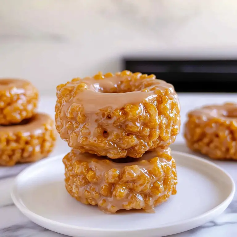Pumpkin Rice Krispie Donuts