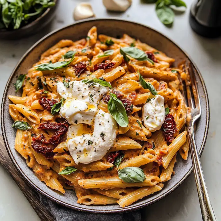 Creamy Sun-Dried Tomato & Burrata Pasta
