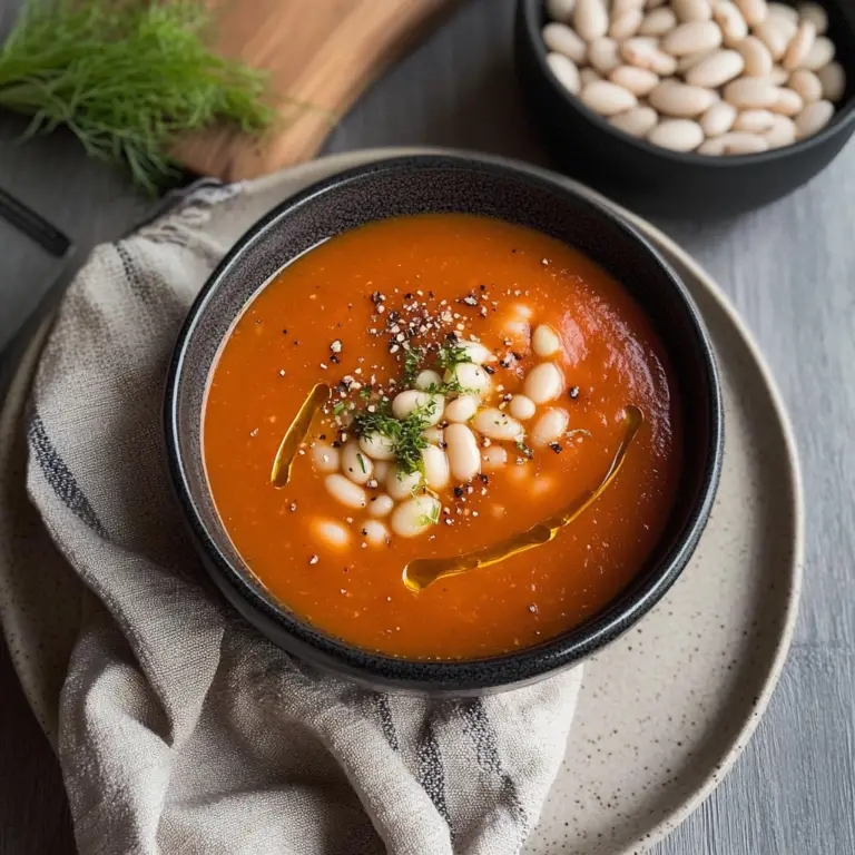 Roasted Fennel and White Bean Tomato Soup