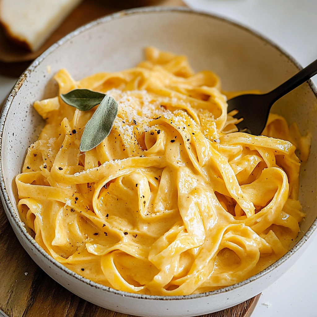 Autumn Harvest Creamy Pumpkin Alfredo Pasta