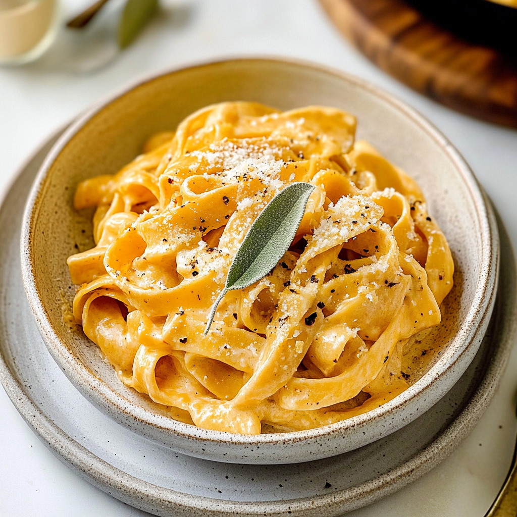 Autumn Harvest Creamy Pumpkin Alfredo Pasta