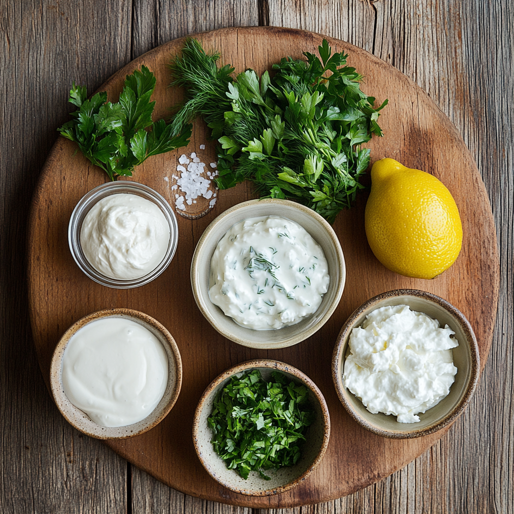 Cottage Cheese Dip ingredients