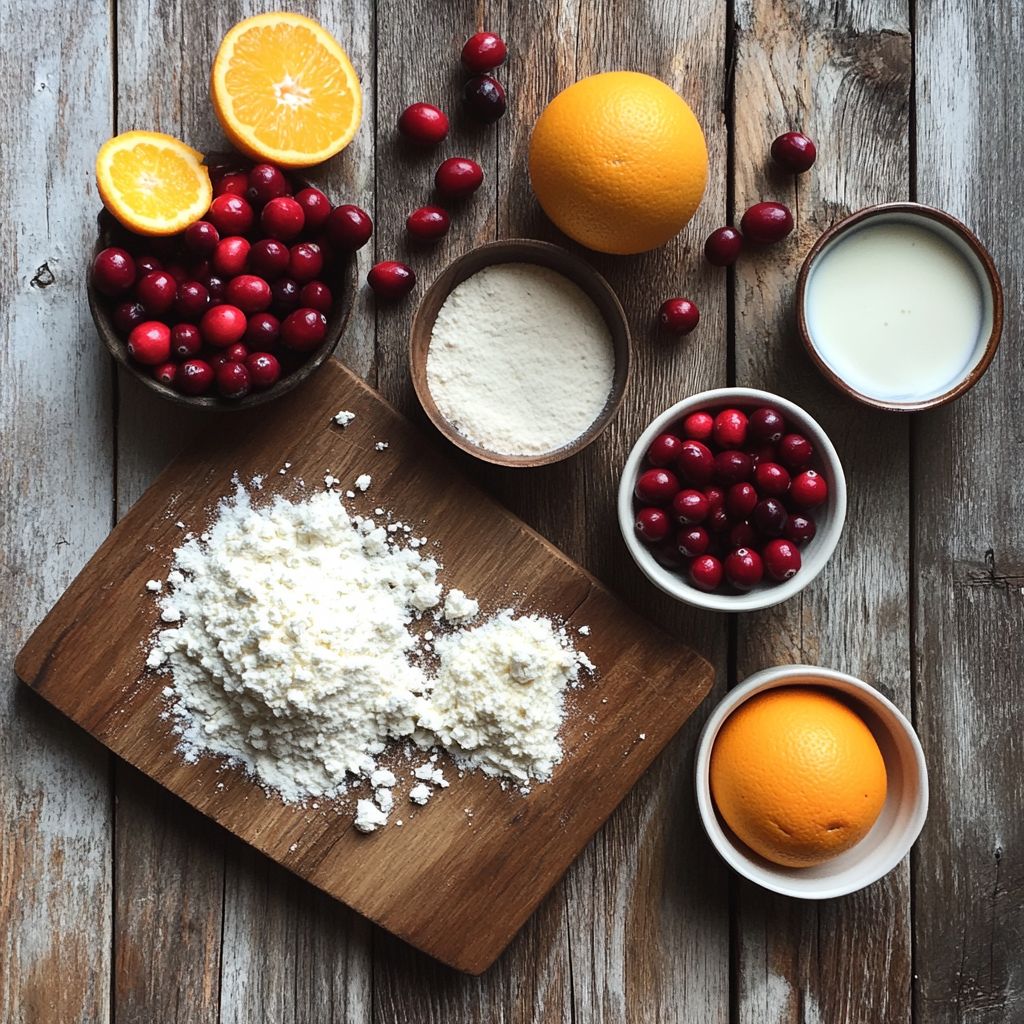 Cranberry Orange Muffins ingredients