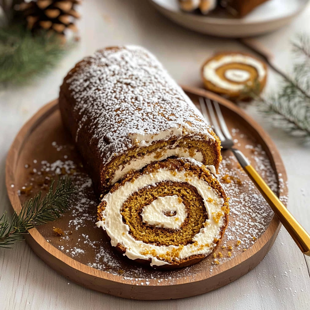 Gingerbread Swiss Roll
