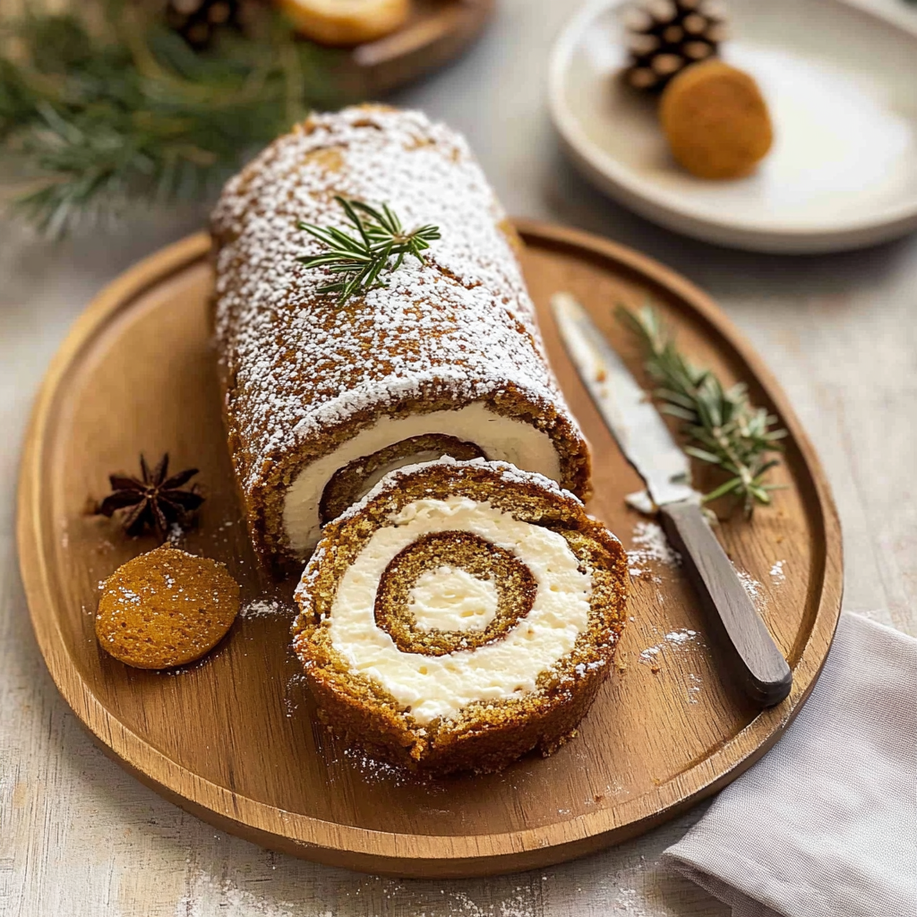 Gingerbread Swiss Roll