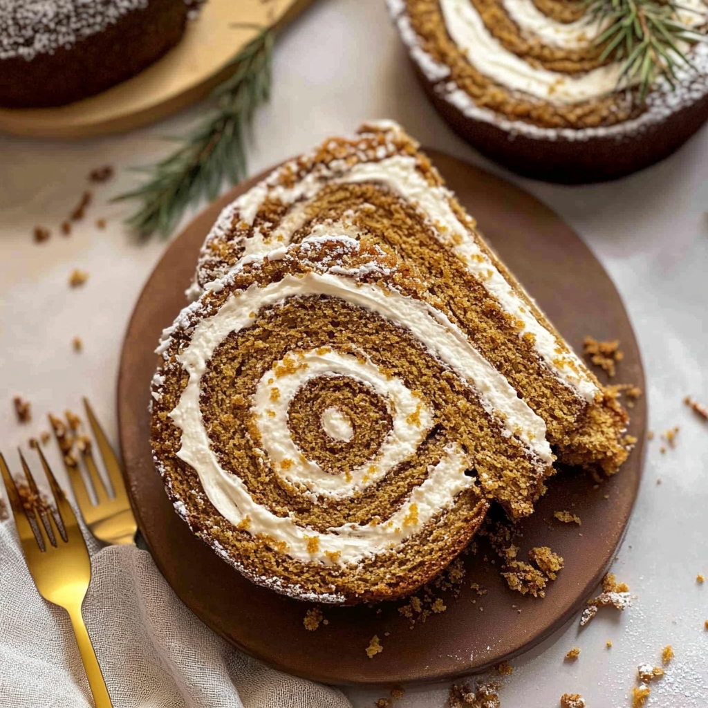 Gingerbread Swiss Roll
