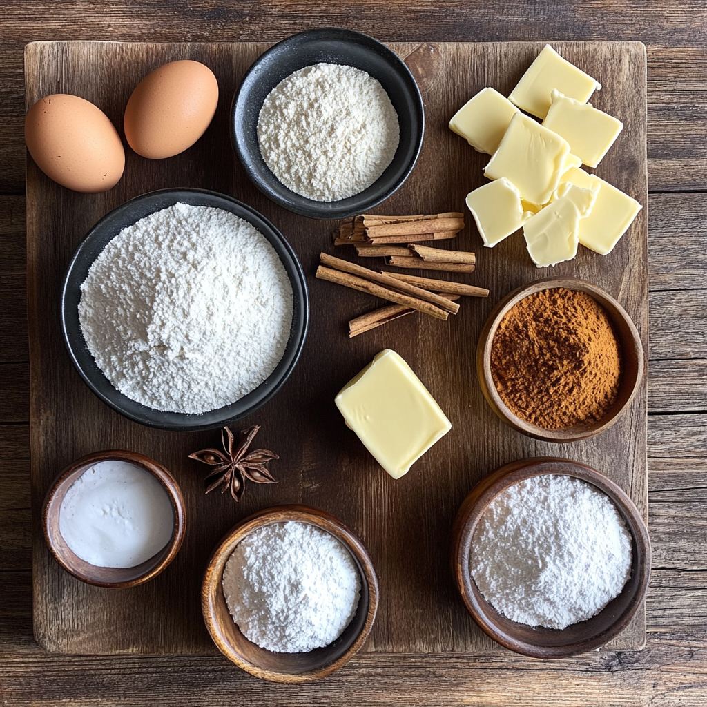 Gingerbread Swiss Roll ingredients