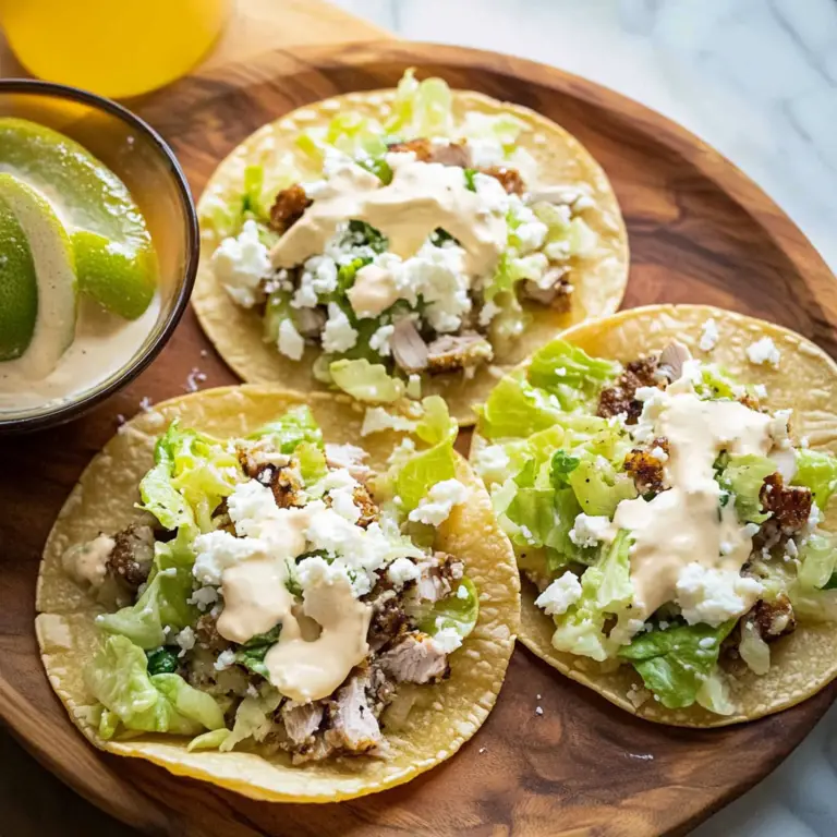 Chicken Caesar Smashed Tacos