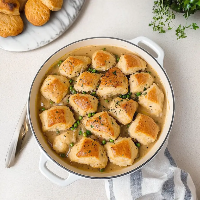 Chicken and Dumplings with Biscuits